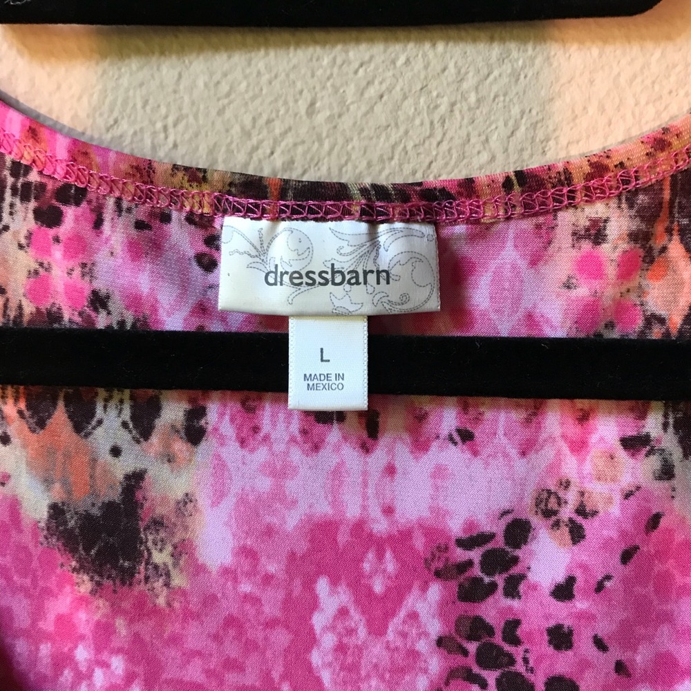 DRESS BARN LAYERED TANK- pop of color Large Lg - Picture 5 of 6